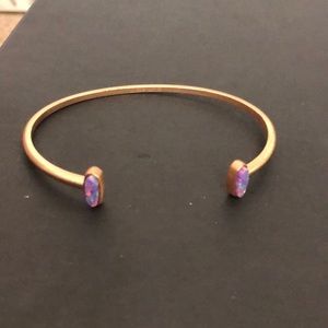 Kendra Scott rose gold bracelet with purple opal